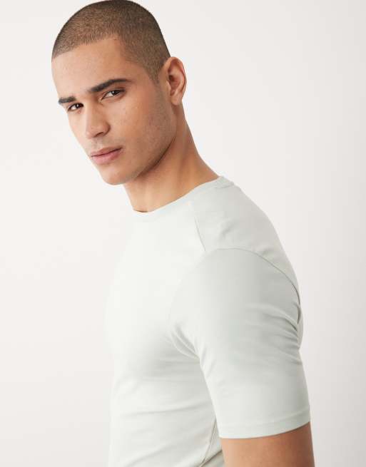 River Island Muscle Fit T-Shirt In Light Green, 4 of 5