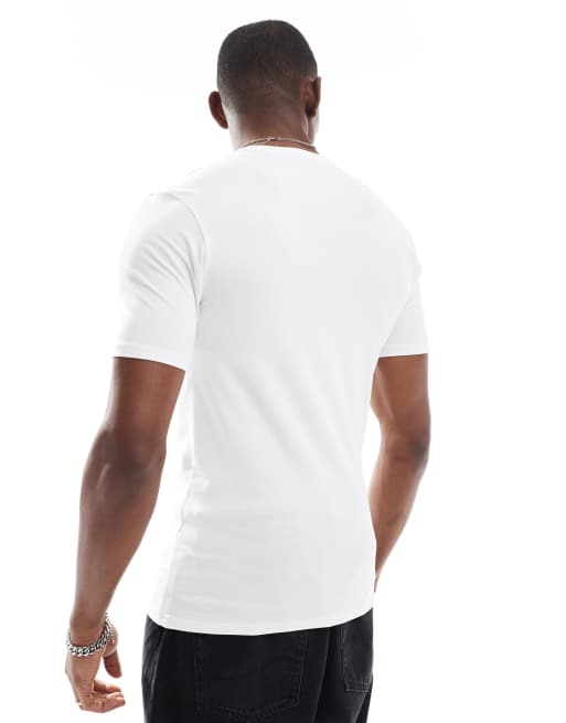 River Island muscle fit t-shirt in white