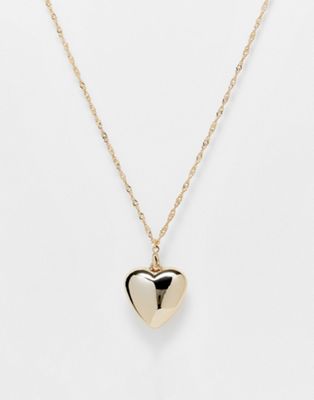 River Island necklace with puff heart pendant