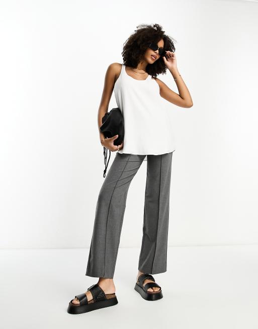 River Island - Net hemdje met lage ronde hals in wit