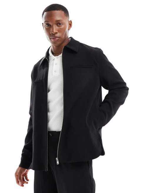 River Island - Net shacket in zwart