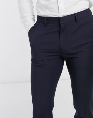 River Island - Nette broek in donkerblauw | ASOS