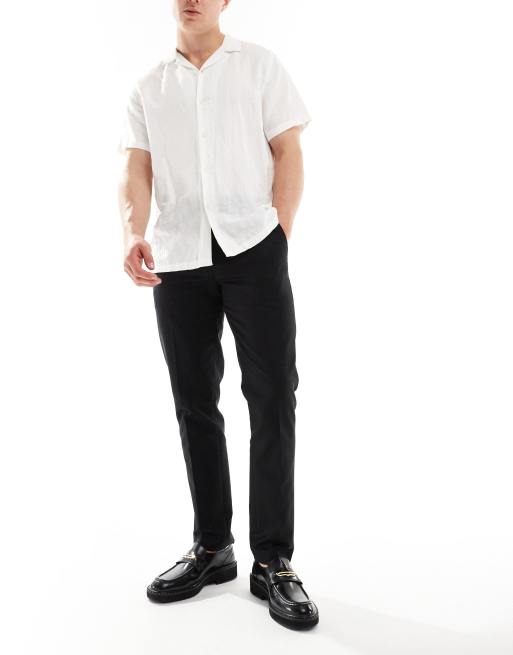 River Island - Nette broek met textuur in zwart