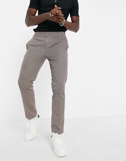 River Island - Nette joggingbroek in bruin geruit