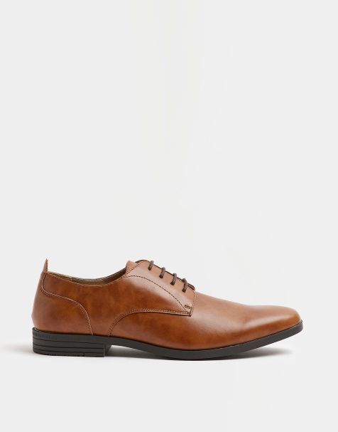 River Island - Nette puntige derby schoenen in bruin - view 1
