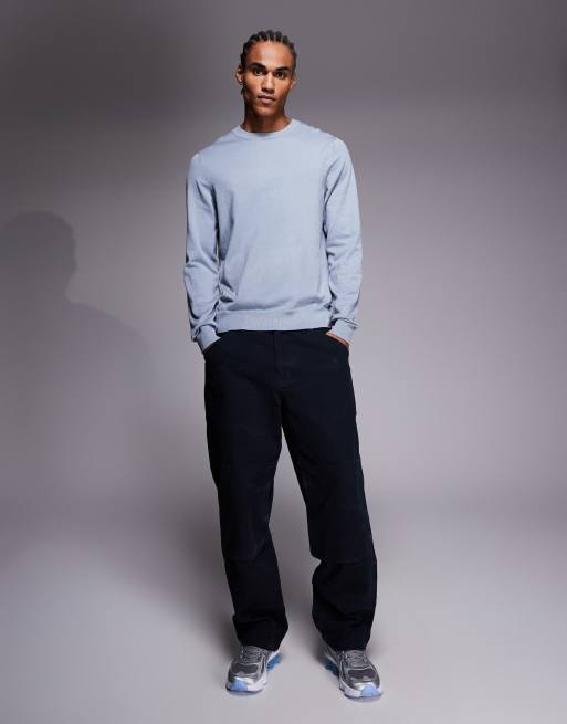 River Island – Niebieski sweter z długimi rękawami i okrągłym dekoltem, 2 z 5