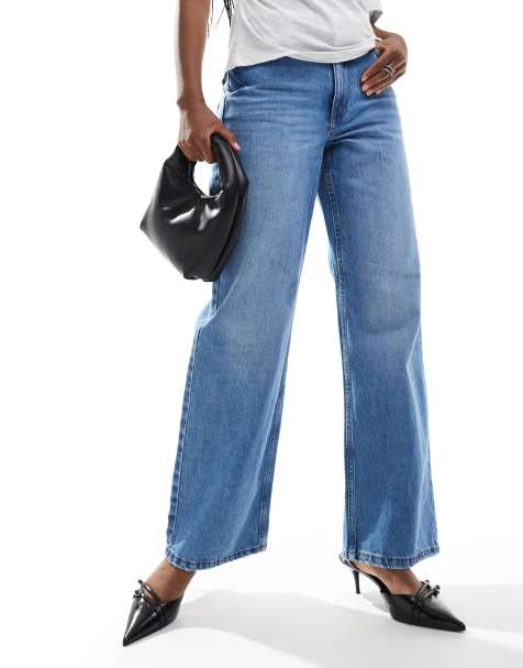 River Island – Niebieskie jeansy o luźnym kroju z prostymi nogawkami - view 1