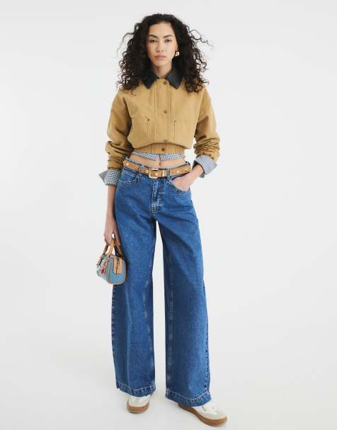 River Island – Niebieskie jeansy z balonowymi nogawkami - view 1