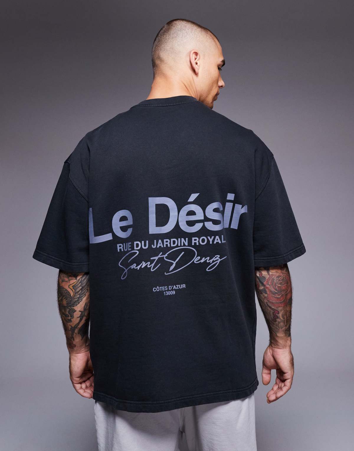River Island nostalgic logo oversized t-shirt in black