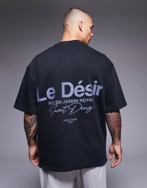 River Island nostalgic logo oversized t-shirt in black