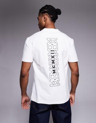 River Island Numeral Back Print T-shirt In White