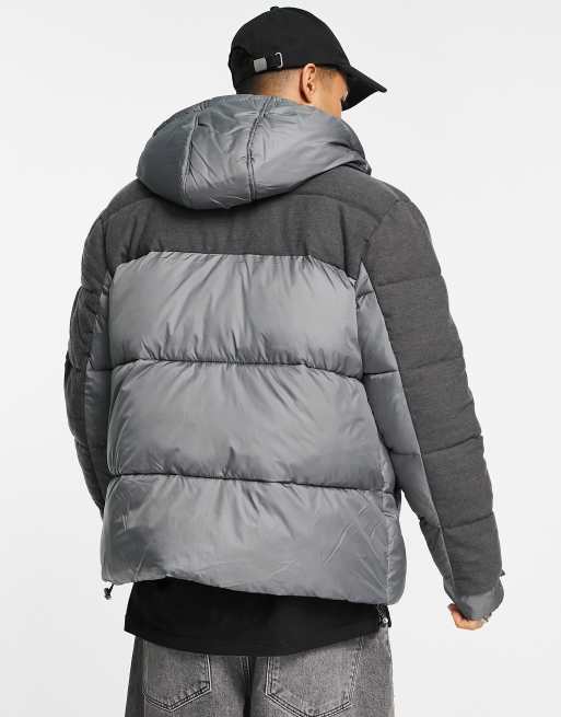 River island grey puffer on sale coat