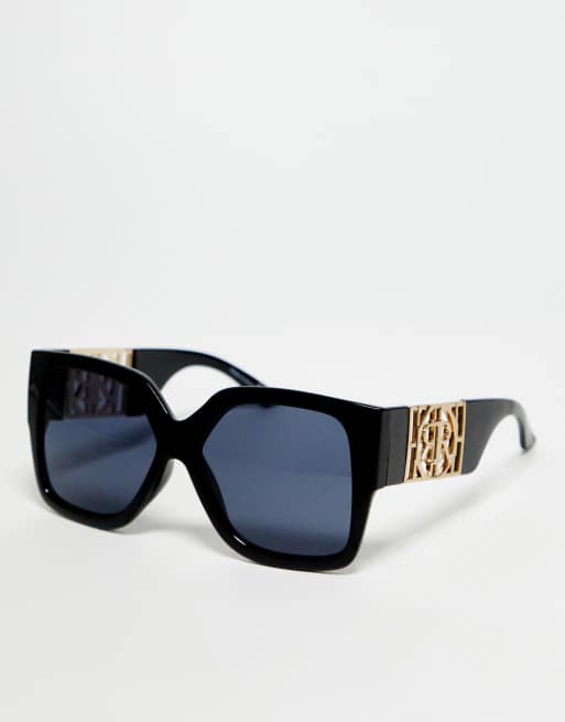 River Island - Occhiali da sole squadrati neri