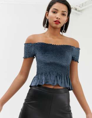 blue velvet skirt river island