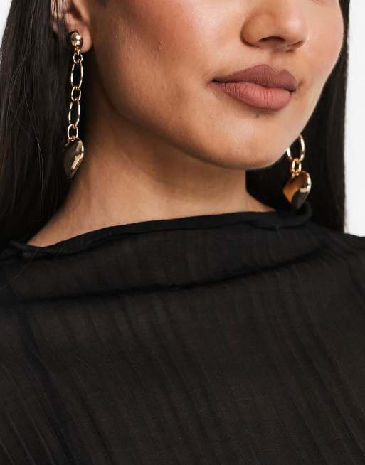 River island sale black earrings