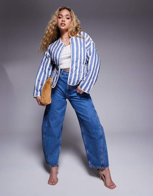 River Island - Omkeerbaar jasje met bloemenprint in blauw, 2 van 4