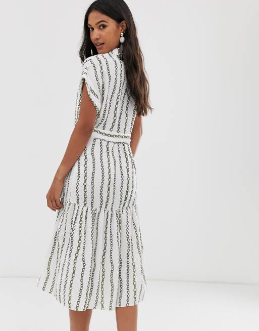River Island - Overhemdjurk met riem en kettingprint, 2 van 4