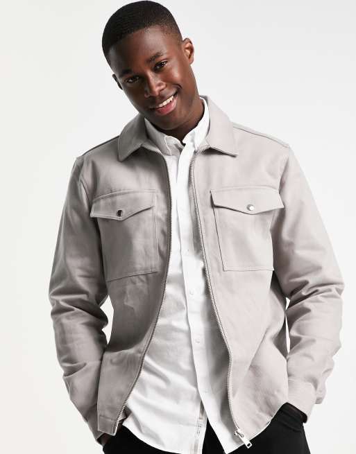 River Island overshirt in grey