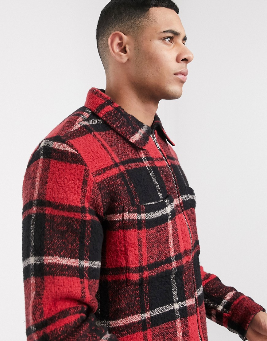 River Island overshirt in red check