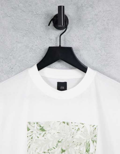 River Island oversized cami graphic T-shirt in white