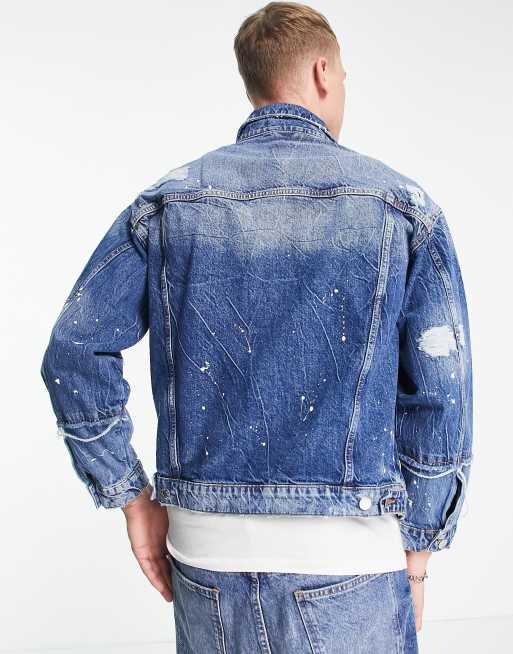 River island cheap oversized denim jacket