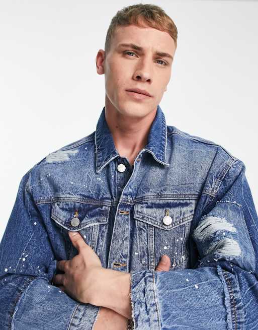 River island cheap oversized denim jacket