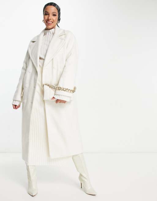 Cream oversized coat sale