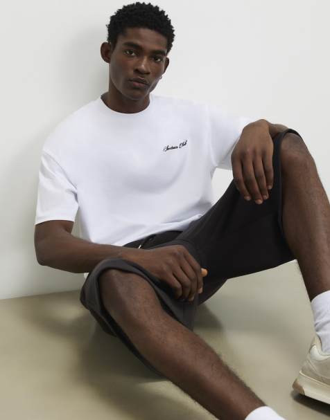 River Island Oversized cotton sanctuaire t-shirt in white - view 1