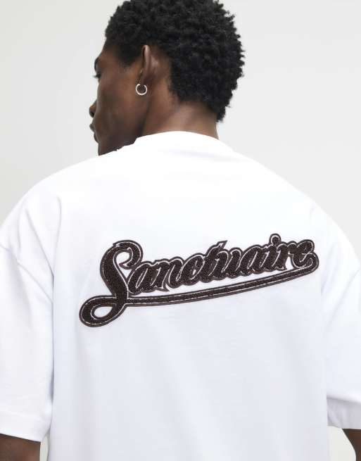 River Island Oversized cotton sanctuaire t-shirt in white , 3 of 4