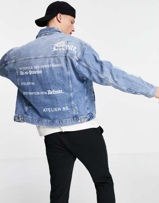 River island cheap oversized denim jacket