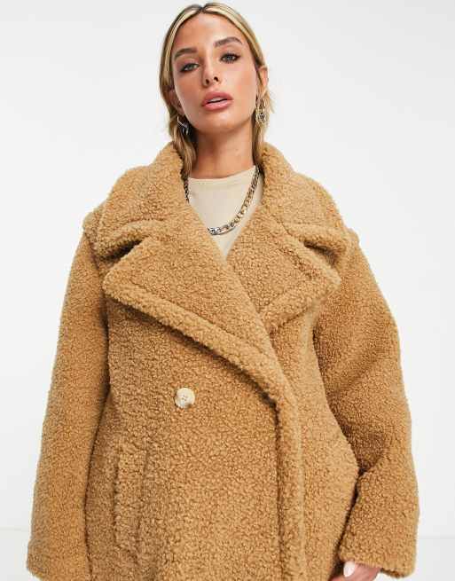 River island store borg coat