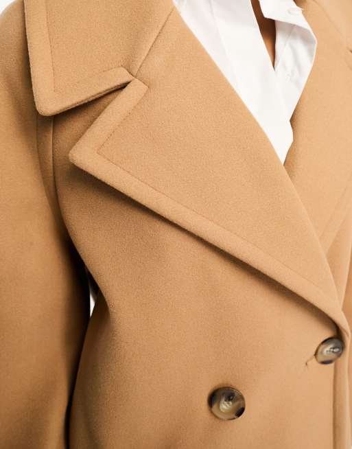 River island hot sale camel overcoat