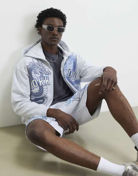 River Island Oversized fit hokkaido hoodie in grey marl - view 1