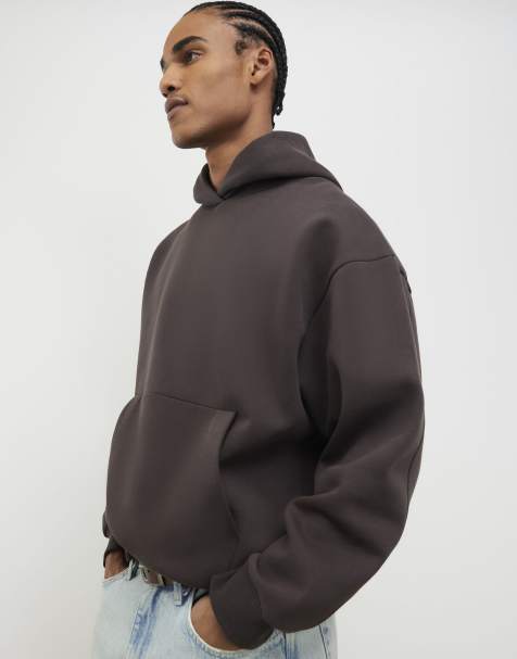River Island Oversized fit hoodie in brown - dark - view 1