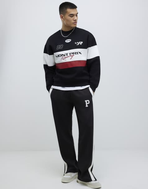 River Island Oversized fit mont prix sweatshirt in black - view 1