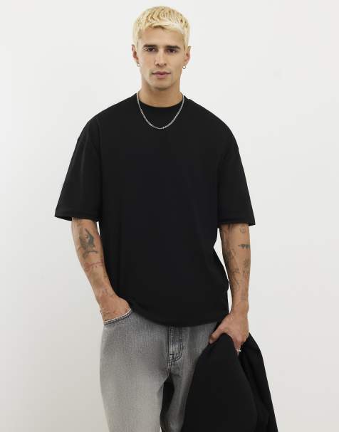 River Island Oversized fit pack of 2 t-shirt in black - view 1