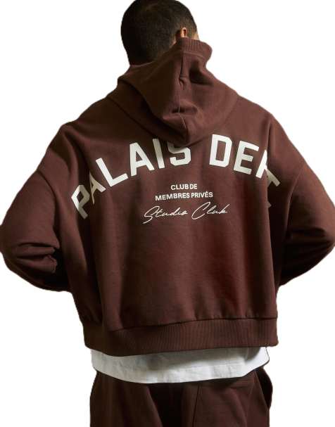 River Island Oversized fit palais dept hoodie in brown - dark - view 1