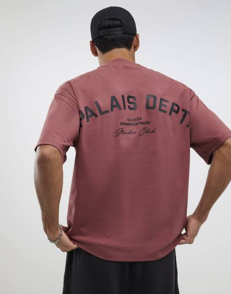 River Island Oversized fit palais dept t-shirt in red - dark - view 1