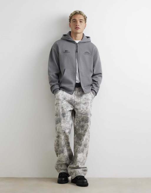 River Island Oversized fit sanctuaire hoodie in grey, 3 of 4