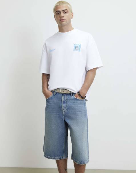 River Island Oversized fit santorini scenic t-shirt in white - view 1