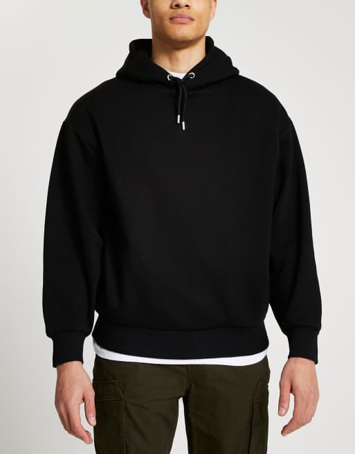 River Island oversized hoodie in black | ASOS