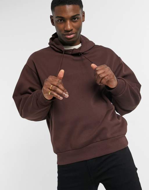 River Island - Oversized hoodie in bruin