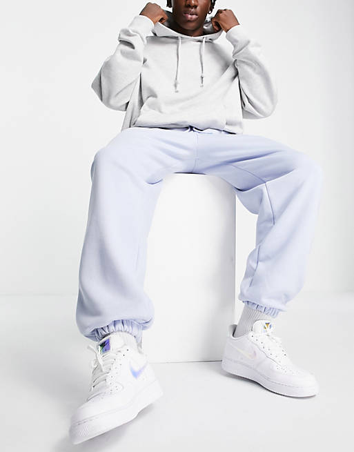 River Island oversized joggers in blue
