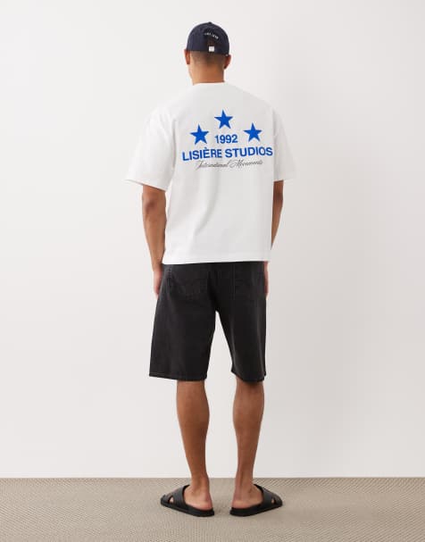 River Island oversized 'Lisere Studios' print t-shirt in white - view 1