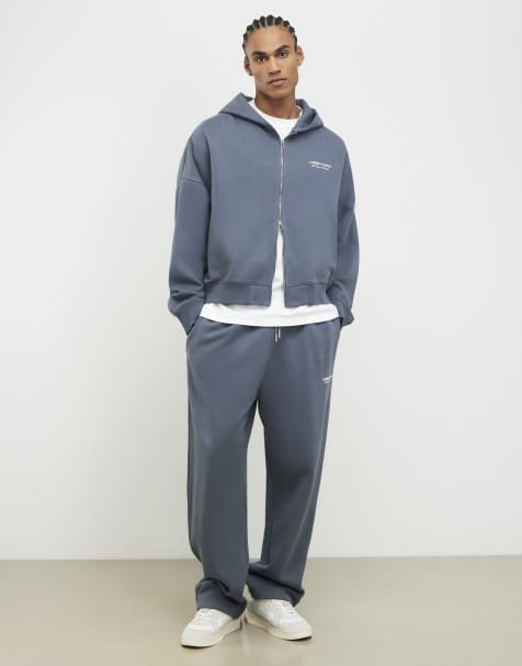 River Island Oversized luminis zip through hoodie in grey - view 1