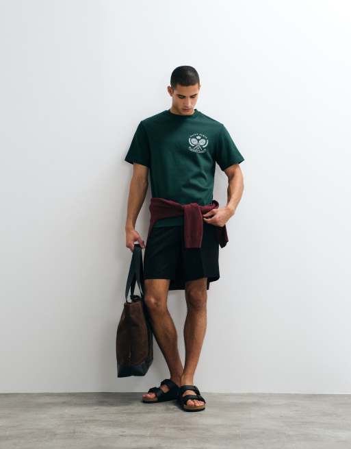 River Island oversized 'Saint Paris Tennis' t-shirt in green, 4 of 5
