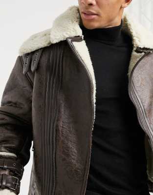 river island sheepskin jacket