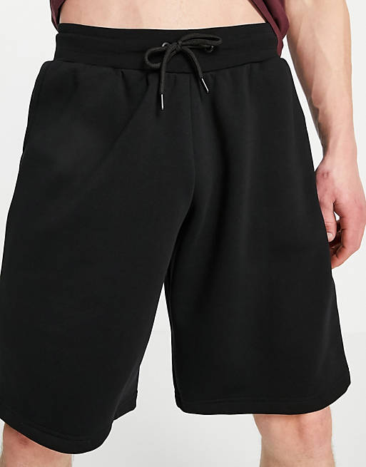  River Island oversized shorts in black 