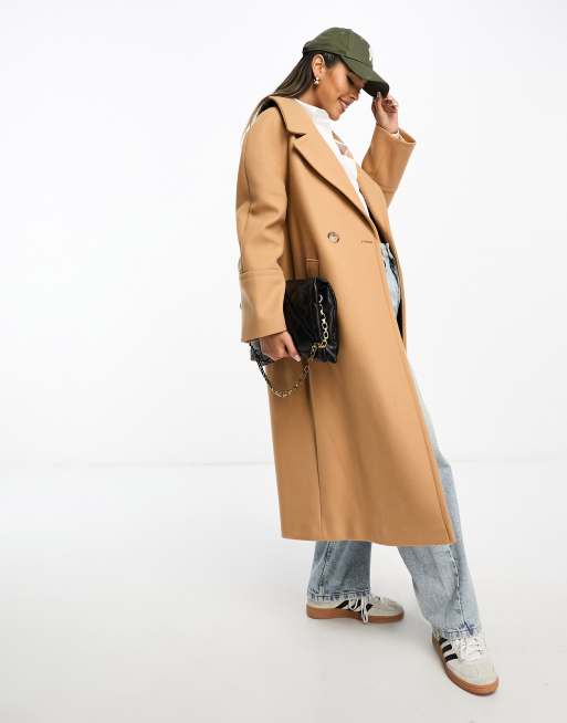 River Island oversized slouch trench coat in beige