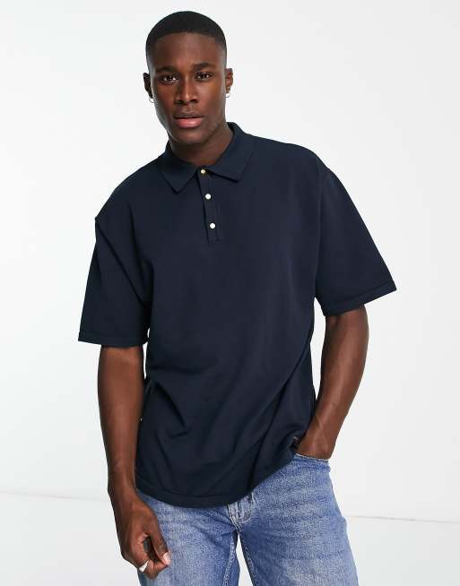 Black sports outlet polo shirt